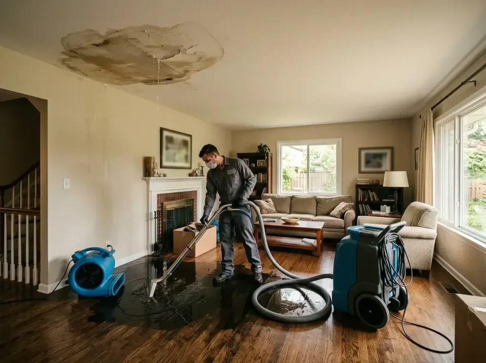 attic-pipe-burst-ceiling-drip-008 — frequently asked questions, Water Damage Restoration & Carpet Care in North Prairie, WI
